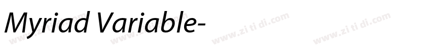 Myriad Variable字体转换